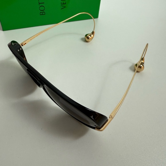 Bottega Veneta Black and Gold Sunglasses main image 2